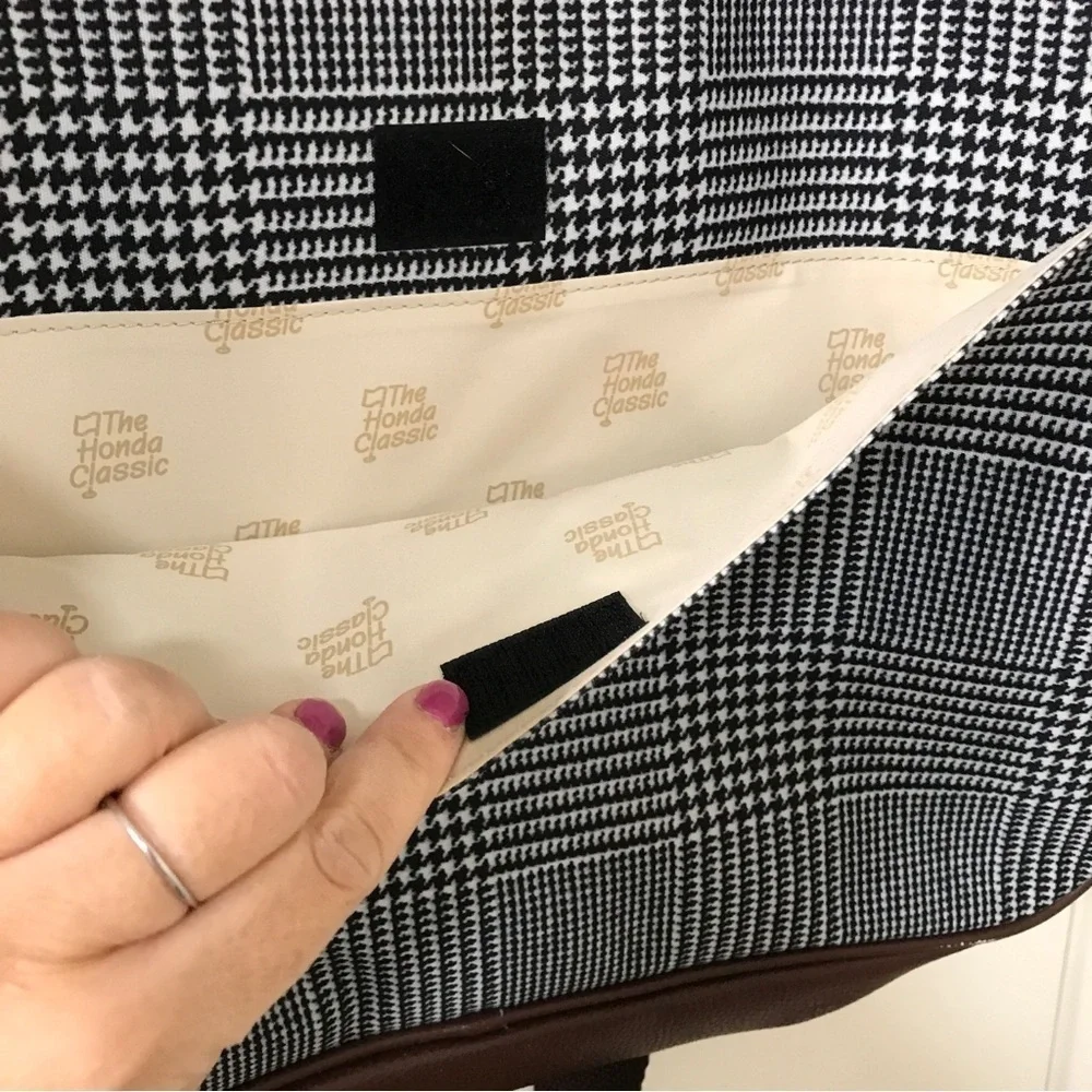 Barrington x the Honda classic houndstooth computer laptop crossbody bag